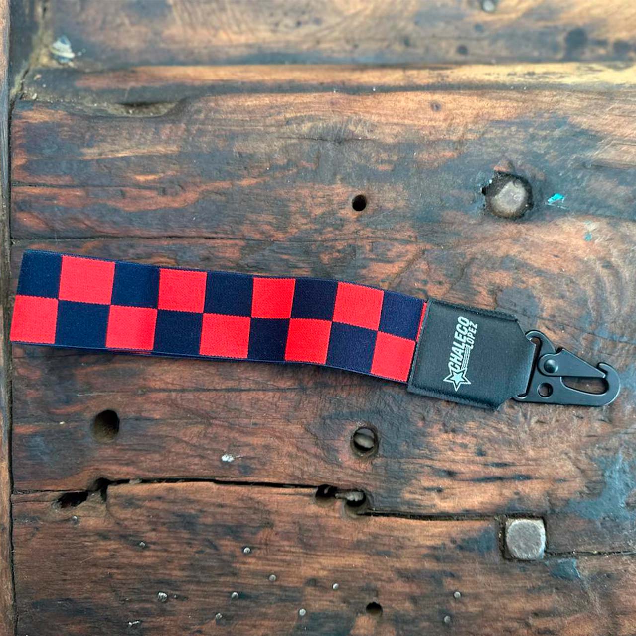 LLAVERO LANYARD CORTO BANDERA CUADROS